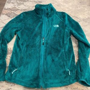 North Face Fuzzy Green Jacket M